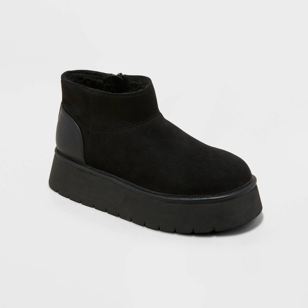 NWT Wild Fable Women’s Black Platform Booties | Memory Foam Insole | Size 6 - Picture 3 of 3